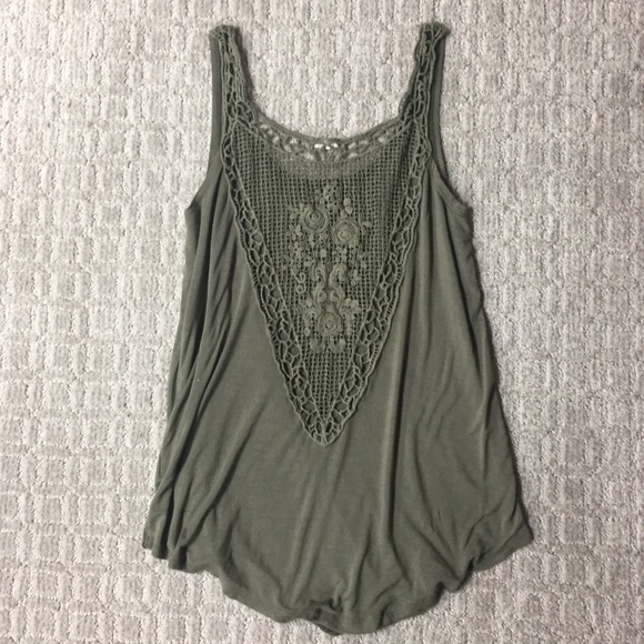 Garage Lace Back Tank Top - Picture 1 of 4